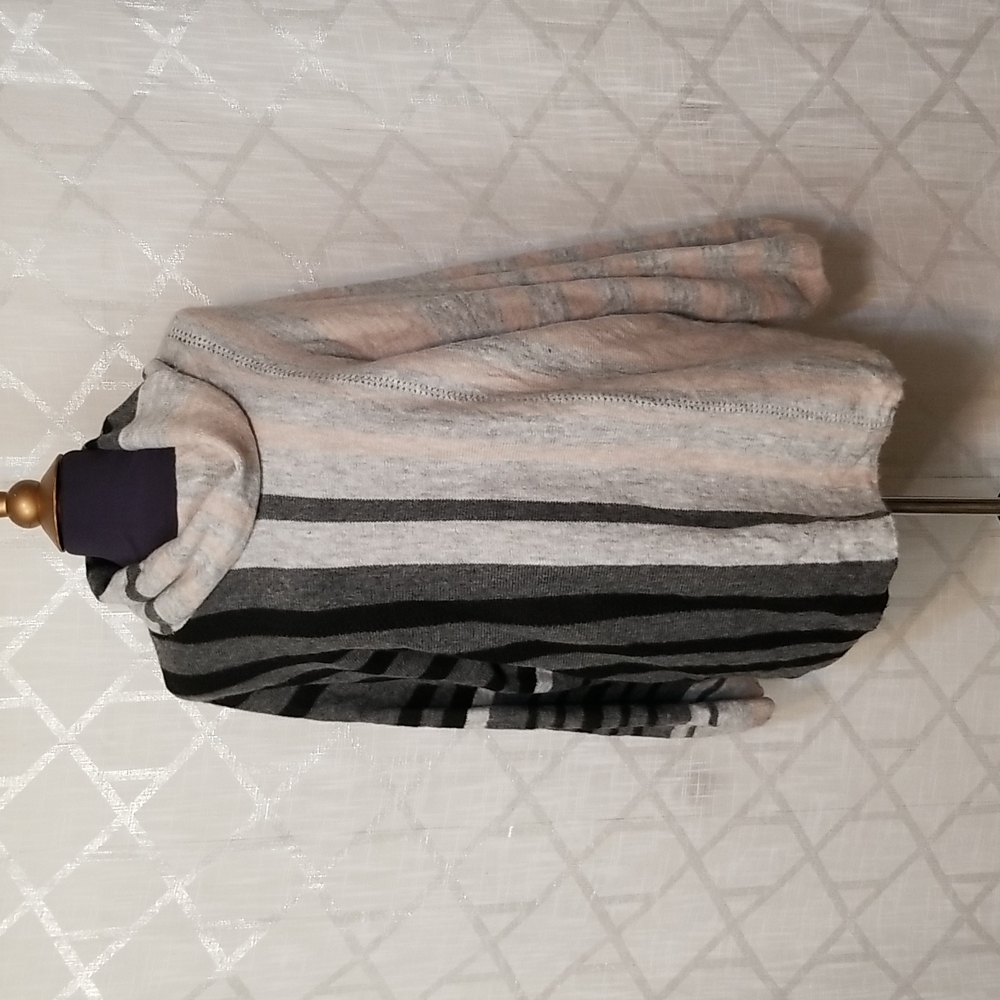 Sioni Anthropologie Sweater Womens Size Large Striped Pullover Cowl